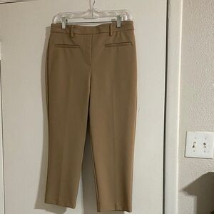 Rachel Zoe Tan High Waist Cropped Ankle Pants Size 8